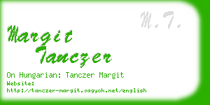 margit tanczer business card